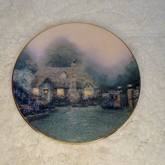 Thomas Kinkade Limited Edition Cottage Plates ( Set of Two) - Picture 2 of 12